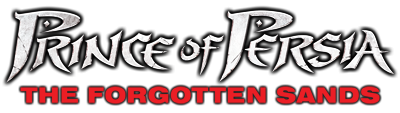 Prince of Persia: The Forgotten Sands title screen for Nintendo DS